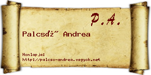 Palcsó Andrea névjegykártya